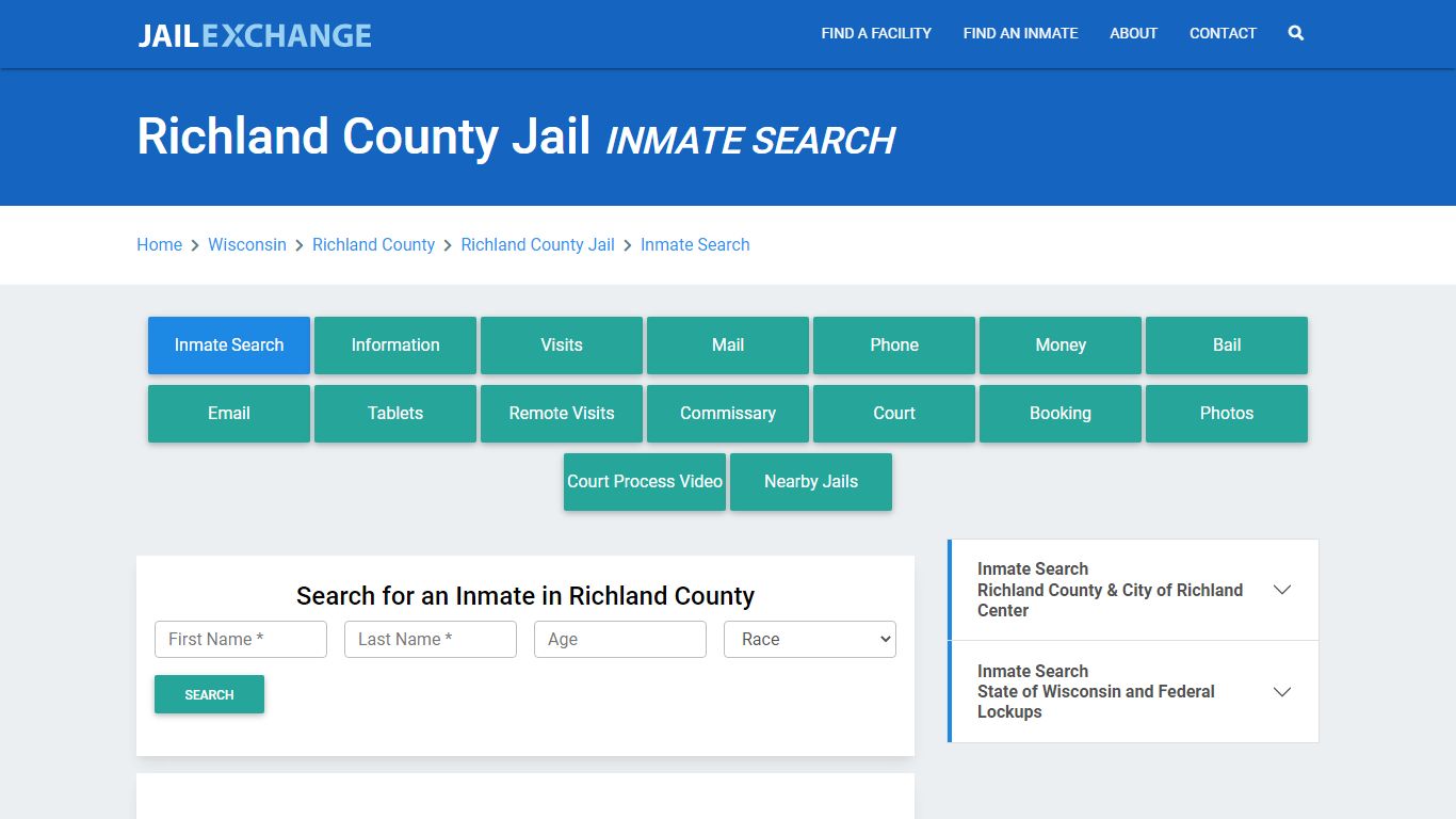 Richland County Jail, WI Inmate Search: Roster & Mugshots