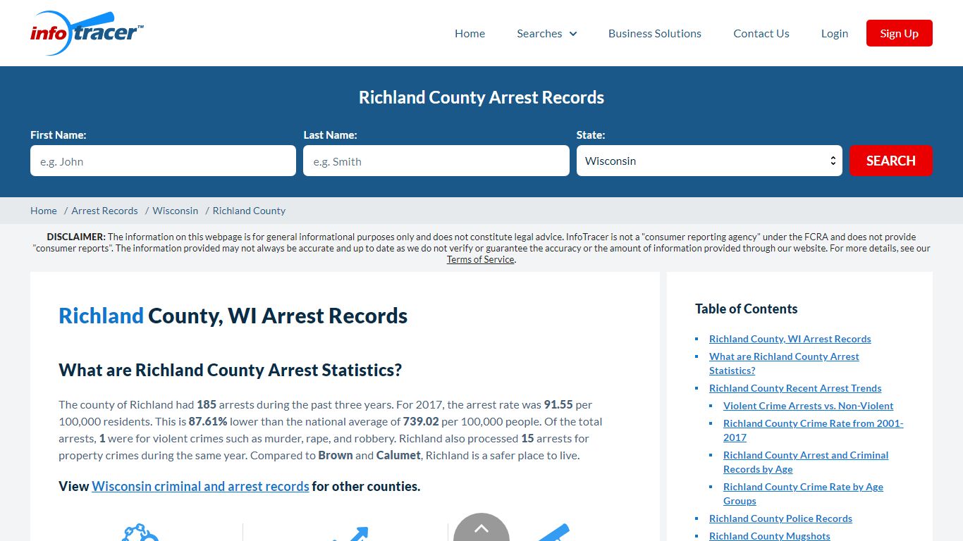 Richland County, WI Arrests, Mugshots & Jail Records - InfoTracer